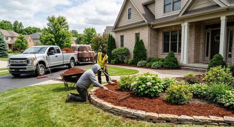 Cedar Mulch Installation in Ventura County, CA